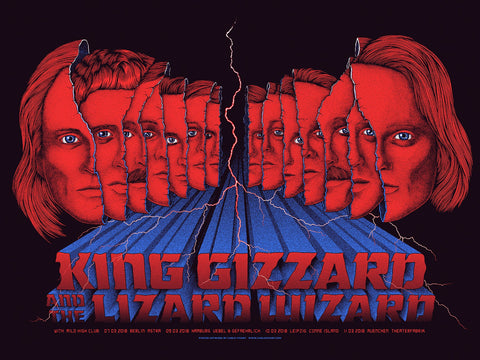 King Gizzard And The Lizard Wizard / Gig Poster 2018